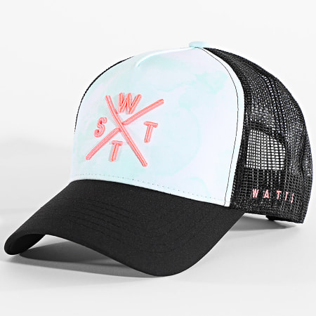 Watts - Casquette Trucker Tribe Vert Clair Blanc Noir Rose Fluo