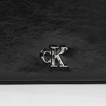 Calvin Klein - Sac A Main Femme Metallic Wallet On Chain F3320 Noir Doré