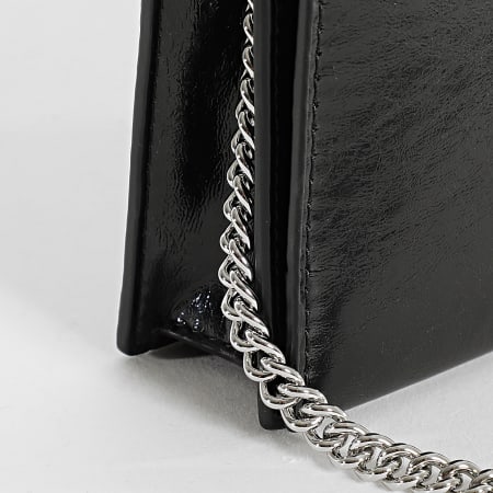Calvin Klein - Sac A Main Femme Metallic Wallet On Chain F3320 Noir Doré