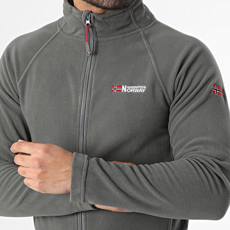 Geographical Norway - Fleece Jack Met Rits Tug Antraciet Grijs