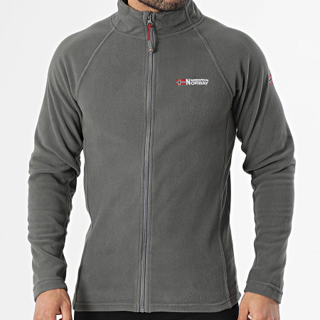 Geographical Norway - Fleece Jack Met Rits Tug Antraciet Grijs