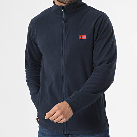 Geographical Norway - Veste Polaire Zippée Ulysse Bleu Marine