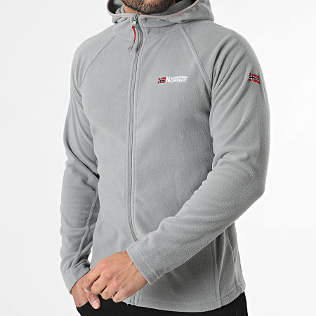 Geographical Norway - Veste Polaire Capuche Zippée Tugood Gris