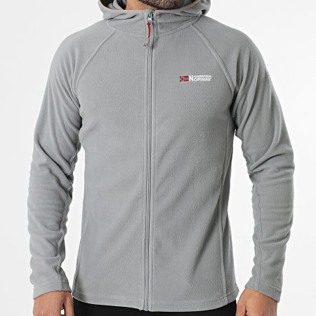 Geographical Norway - Veste Polaire Capuche Zippée Tugood Gris