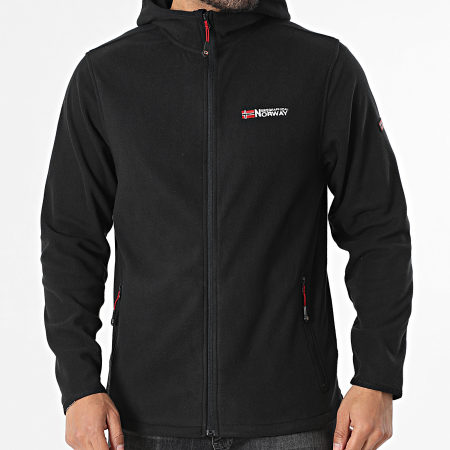 Geographical Norway - Veste Polaire Capuche Zippée Unicia Noir