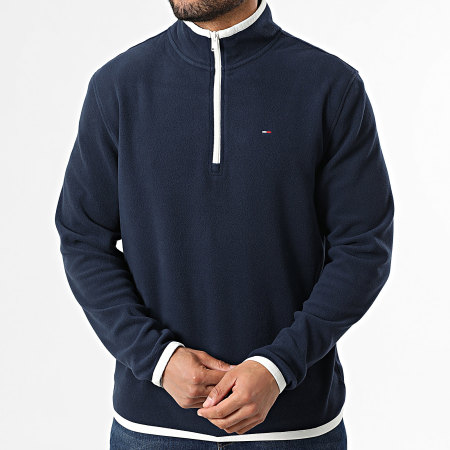 Tommy Jeans - Sudadera Polar Cuello Alto Zippé Flag Polar 2340 Azul Marino