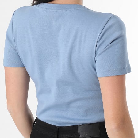 Tommy Hilfiger - Tee Shirt Col V Slim Femme Cody 0584 Bleu