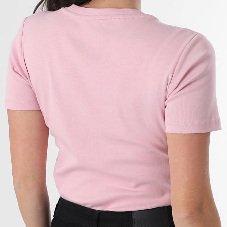 Tommy Hilfiger - Tee Shirt Col V Slim Femme Cody 0584 Rose