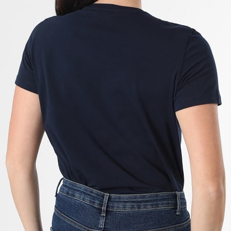 Tommy Hilfiger - Tee Shirt Femme Script 7809 Bleu Marine