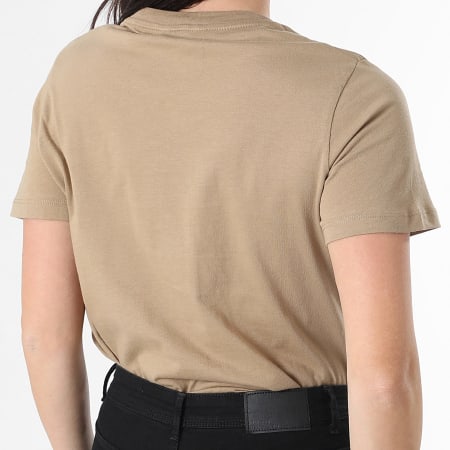 Tommy Hilfiger - Tee Shirt Femme Corp Logo 0276 Beige Foncé
