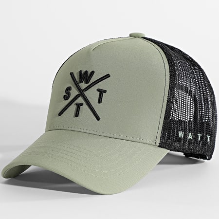 Watts - Casquette Trucker Tribe Vert Kaki Noir