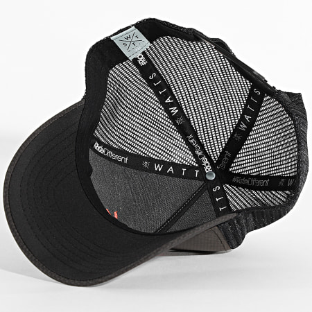 Watts - Casquette Trucker 1 Tokyo Marron Noir Orange Fluo