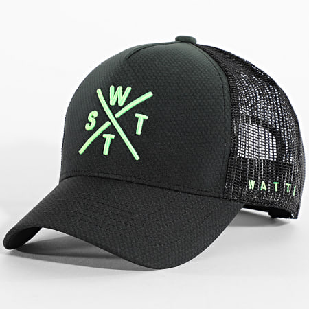Watts - Casquette Trucker 1 Tokyo Vert Foncé Noir Vert Fluo