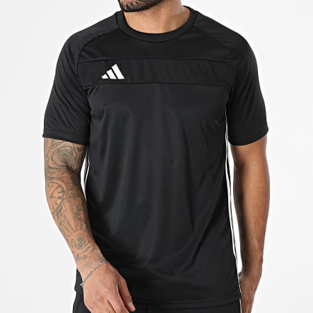 Adidas Sportswear - Ensemble Tee Shirt Et Short Jogging A Bandes Tiro Essential JD0446 JD0430 Noir