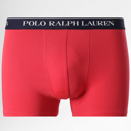 Polo Ralph Lauren - Lot De 3 Boxers Bleu Marine Rouge Beige
