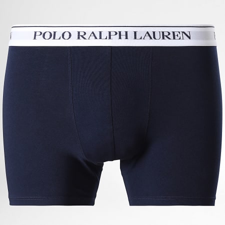 Polo Ralph Lauren - Lot De 3 Boxers Marron Bleu Marine Bleu Clair