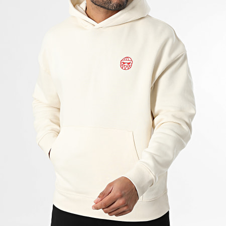 Sale Môme Paris - Sudadera Con Capucha Relaxed Street Boyz Beige Rojo