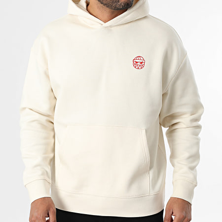 Sale Môme Paris - Sudadera Con Capucha Relaxed Street Boyz Beige Rojo