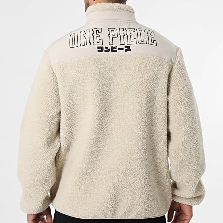 One Piece - Zippende Sherpa Jasje Mugiwara Beige