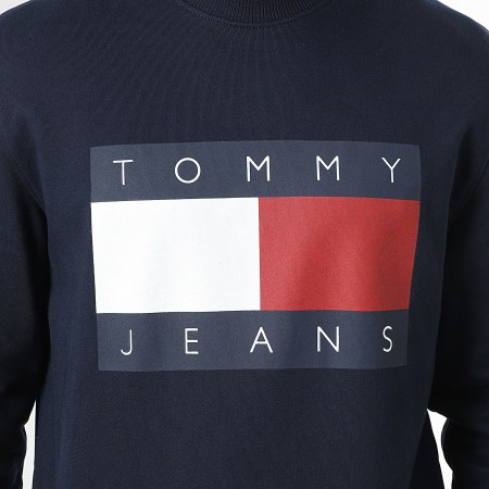 Tommy Jeans - Sweat Crewneck Big Flag 2643 Bleu Marine
