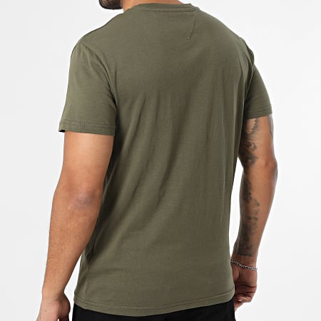 Tommy Jeans - Tee Shirt Linear Logo 0744 Vert Kaki