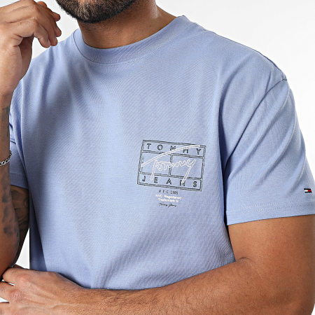 Tommy Jeans - Tee Shirt Sign Spray 2319 Bleu Clair