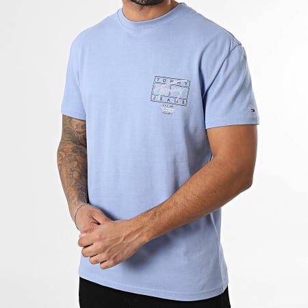 Tommy Jeans - Tee Shirt Sign Spray 2319 Bleu Clair