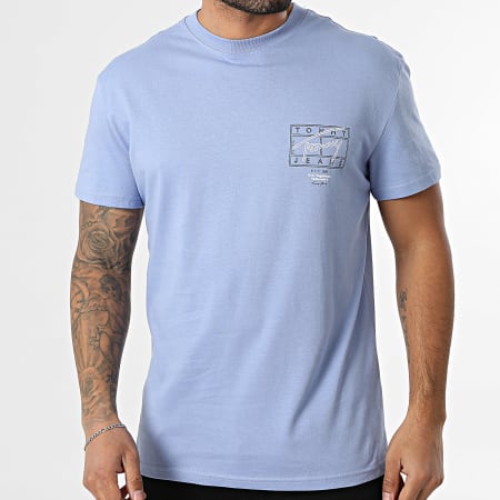 Tommy Jeans - Tee Shirt Sign Spray 2319 Bleu Clair