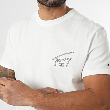 Tommy Jeans - Tee Shirt Sign Backsprint 2320 Blanc