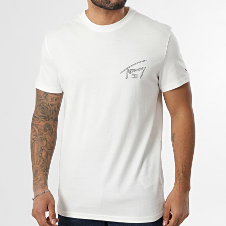 Tommy Jeans - Tee Shirt Sign Backsprint 2320 Blanc