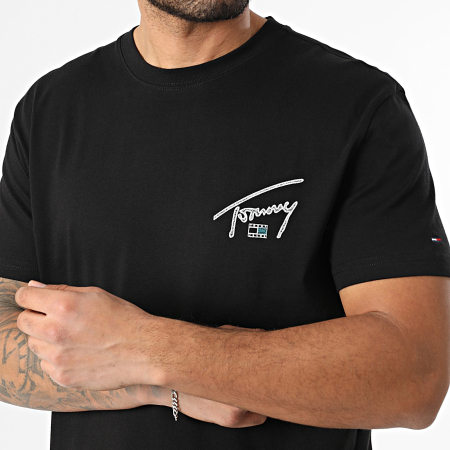 Tommy Jeans - Tee Shirt Sign Backsprint 2320 Noir