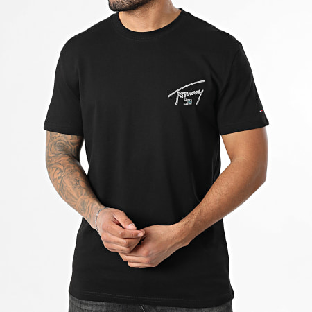 Tommy Jeans - Tee Shirt Sign Backsprint 2320 Noir