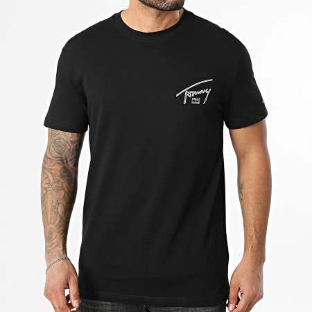 Tommy Jeans - Tee Shirt Sign Backsprint 2320 Noir