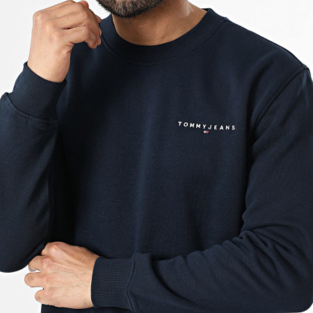 Tommy Jeans - Sweat Crewneck Linear 0249 Bleu Marine