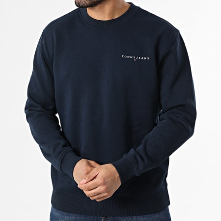 Tommy Jeans - Sweat Crewneck Linear 0249 Bleu Marine