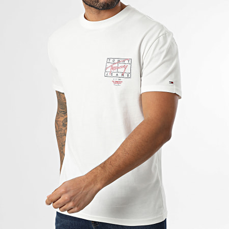Tommy Jeans - Tee Shirt Sign Spray 2319 Blanc