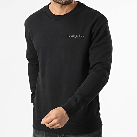 Tommy Jeans - Sweat Crewneck Linear 0249 Noir