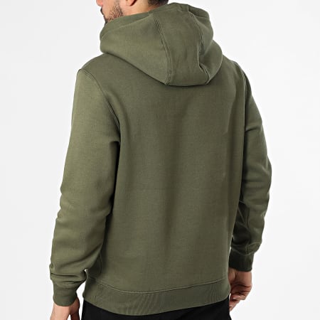 Tommy Jeans - Sweat Capuche Flag 0742 Vert Kaki