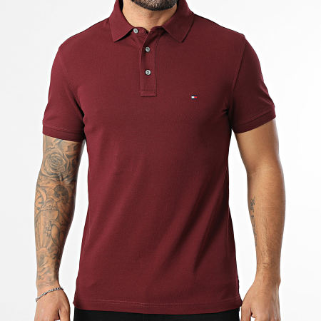 Tommy Hilfiger - Polo Manches Courtes Slim 1985 7771 Bordeaux