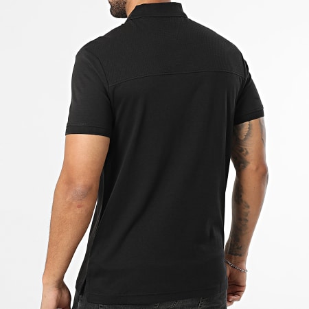 Tommy Hilfiger - Polo Manches Courtes Regular Fit Zippé Liquid Cotton 1613 Noir