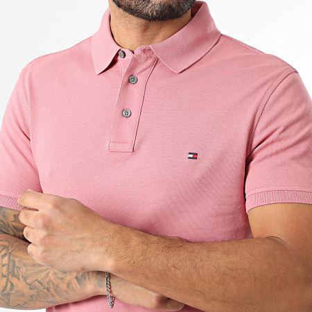 Tommy Hilfiger - Polo Manches Courtes Slim 1985 7771 Rose