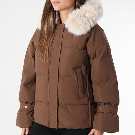 Classic Series - Plumífero con capucha Mujer 110 Marrón