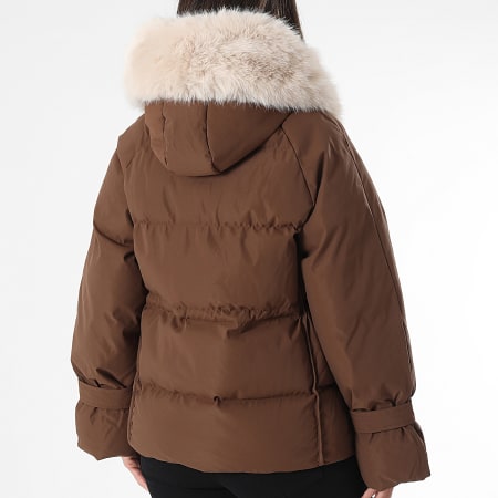 Classic Series - Plumífero con capucha Mujer 110 Marrón