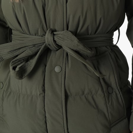 Classic Series - Plumífero largo con capucha Mujer 563 Verde Kaki