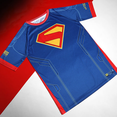 DC Comics - Maillot Collector Jersey Costume Bleu Roi Rouge