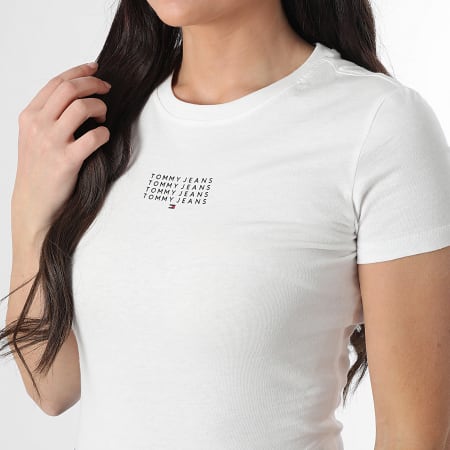 Tommy Jeans - Tee Shirt Femme Multi Linear 1841 Blanc