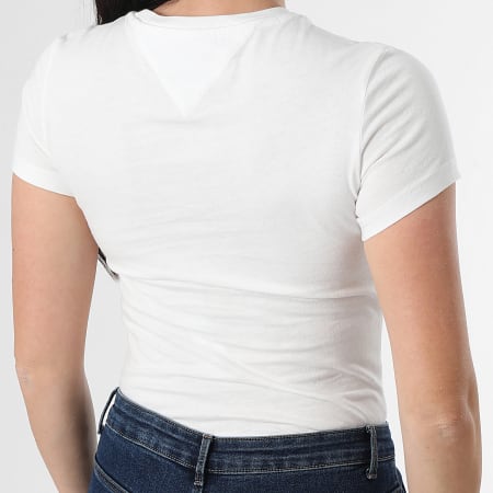 Tommy Jeans - Tee Shirt Femme Multi Linear 1841 Blanc