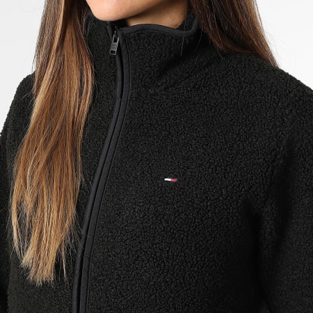 Tommy Jeans - Chaqueta Polar Con Cremallera Mujer Flag 1926 Negro
