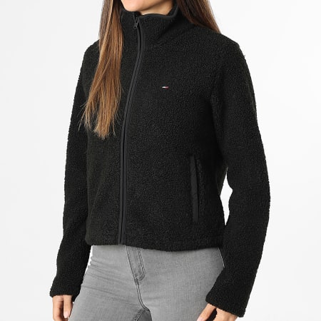 Tommy Jeans - Chaqueta Polar Con Cremallera Mujer Flag 1926 Negro