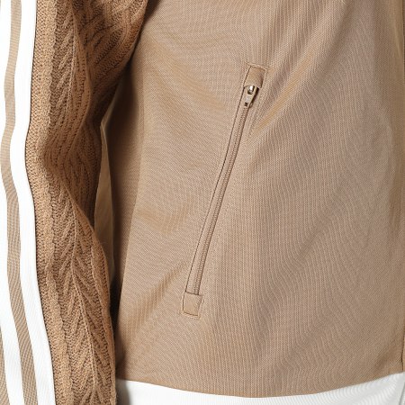 Adidas Originals - Veste Zippée A Bandes Femme KS7799 Camel Beige Clair